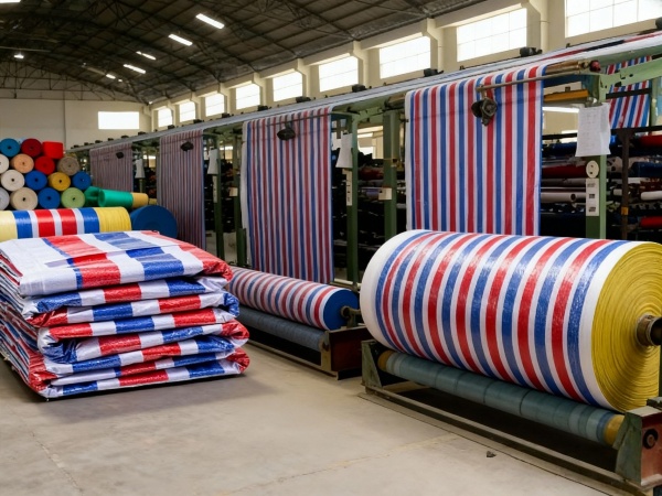 上海彩条布厂家直销-防雨防晒聚乙烯塑料篷布耐磨防水盖布