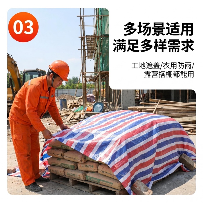 90克6米×50米双膜聚乙烯彩条布