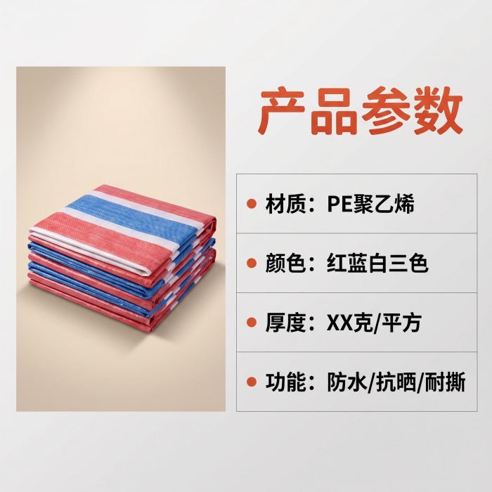 120克6米×50米双膜聚乙烯彩条布