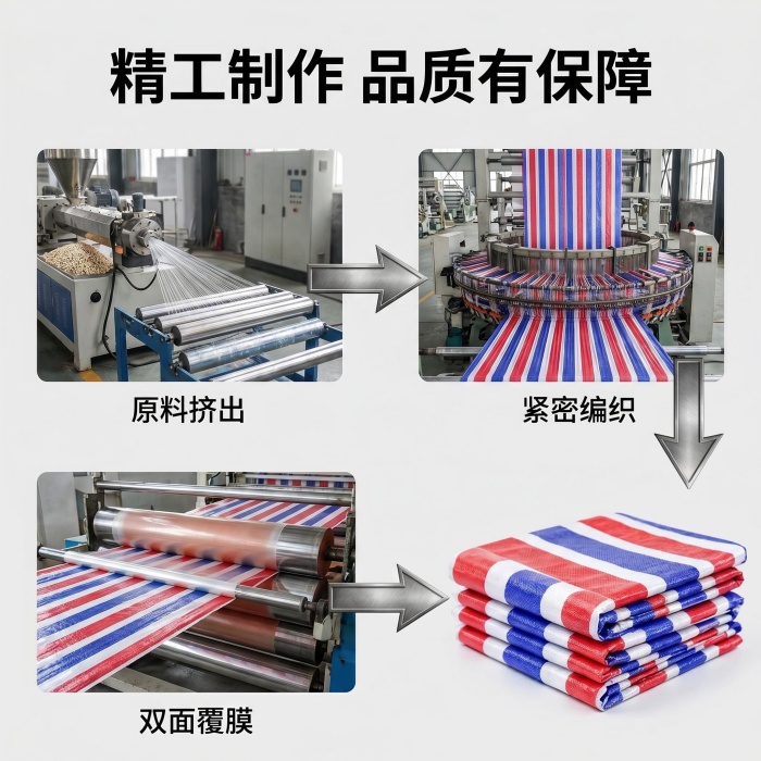 65克3米×50米单膜彩条布