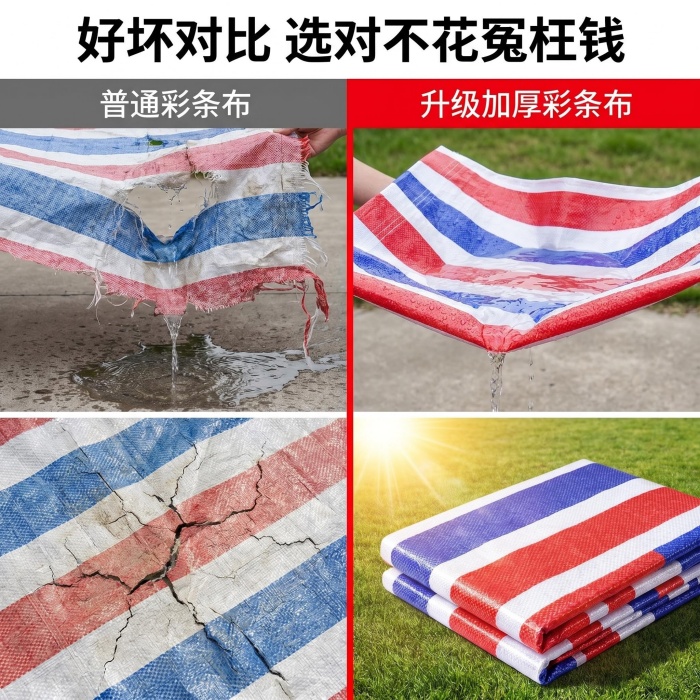 60克10米×30米单膜彩条布